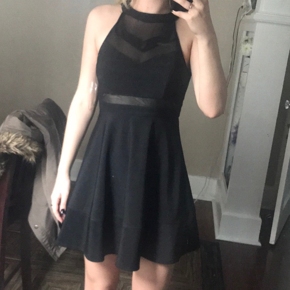 Flattering see through but classy dress